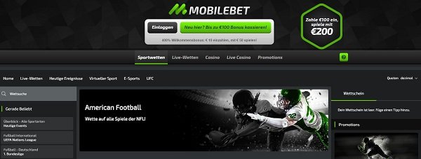 Mobilebet Wettseite Mobilebet Screenshot